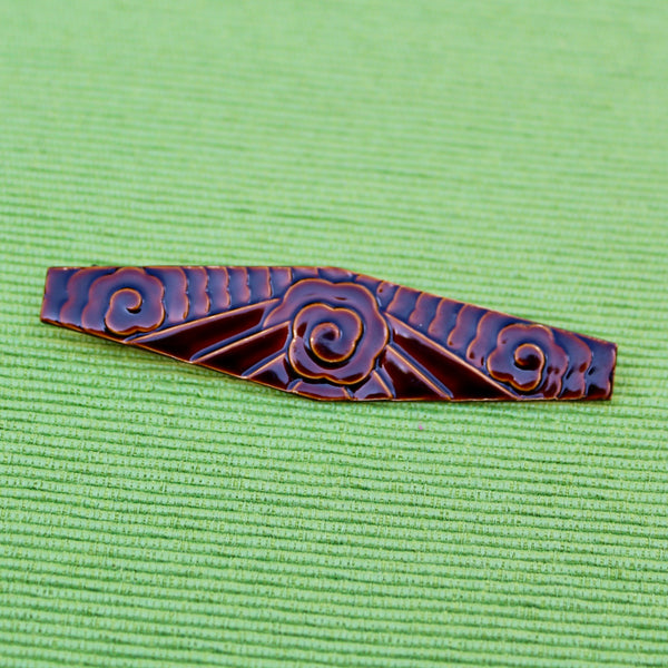 Large Art Nouveau Style Enamel Brooch