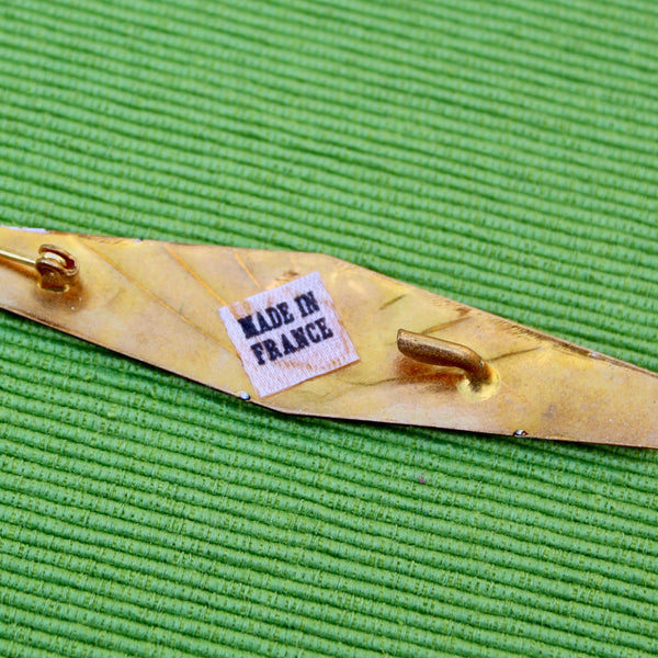 Large Art Nouveau Style Enamel Brooch