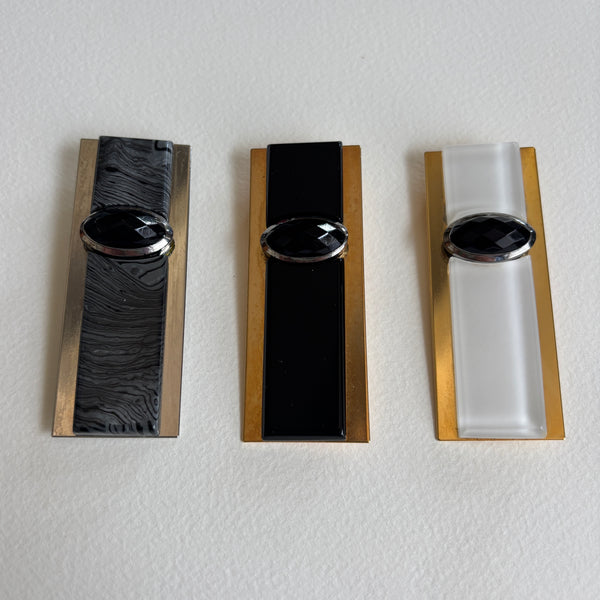 80s Faux Art Deco Style Brooches