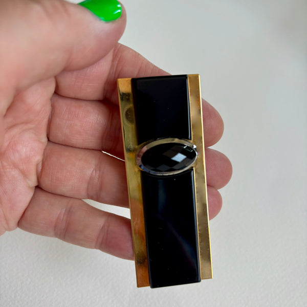 80s Faux Art Deco Style Brooches