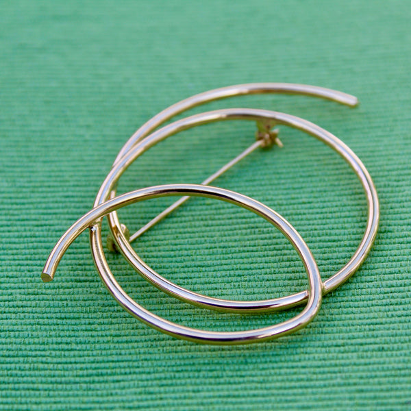 70s Abstract Spiral Brooch