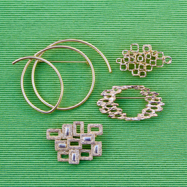 70s Abstract Spiral Brooch