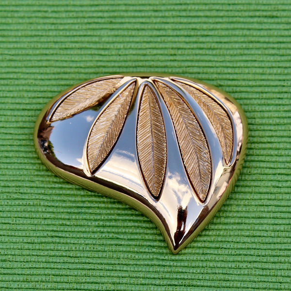 Orena Paris Leaf Brooch in Gold