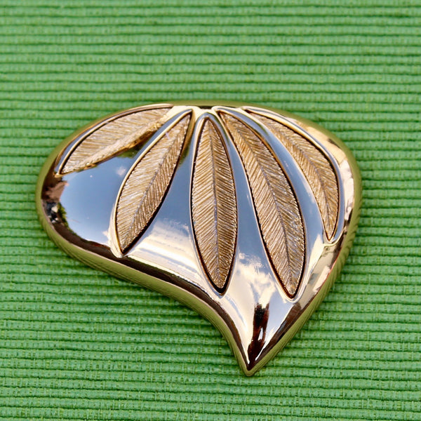 Orena Paris Leaf Brooch in Gold
