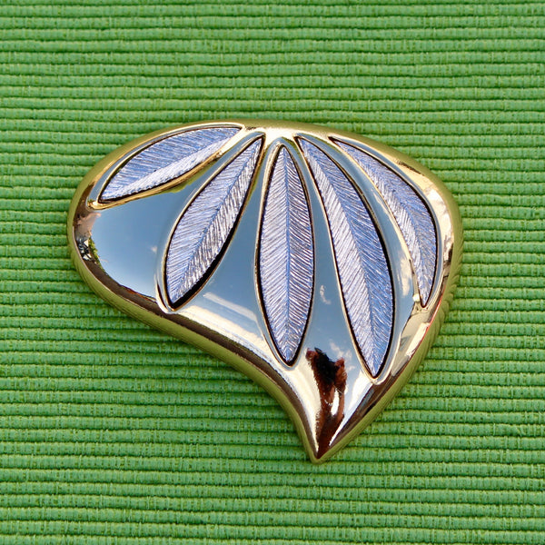 Orena Paris Leaf Brooch in Gold and Silver