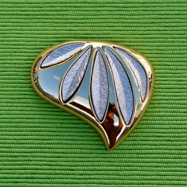Orena Paris Leaf Brooch in Gold and Silver