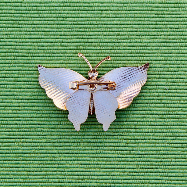 Cloisonné Enamel Butterfly Rainbow Brooch