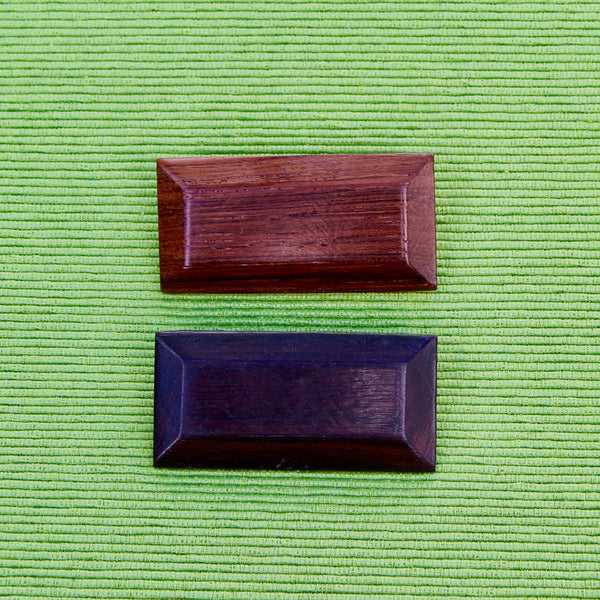 Wooden Rectangle Brooch