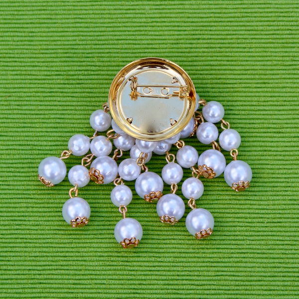 Pearl Waterfall Brooch