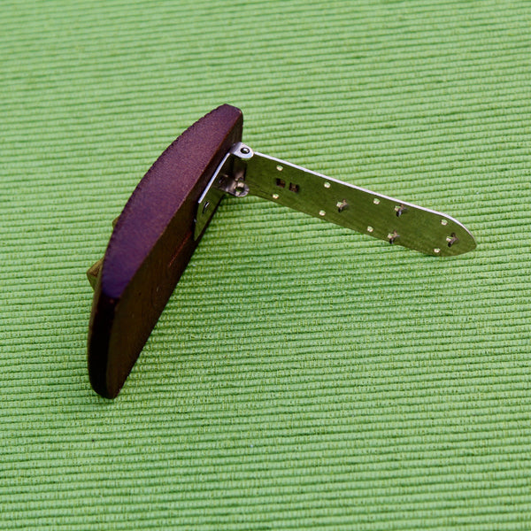 Wooden Dress Clips with Brass Pyramids