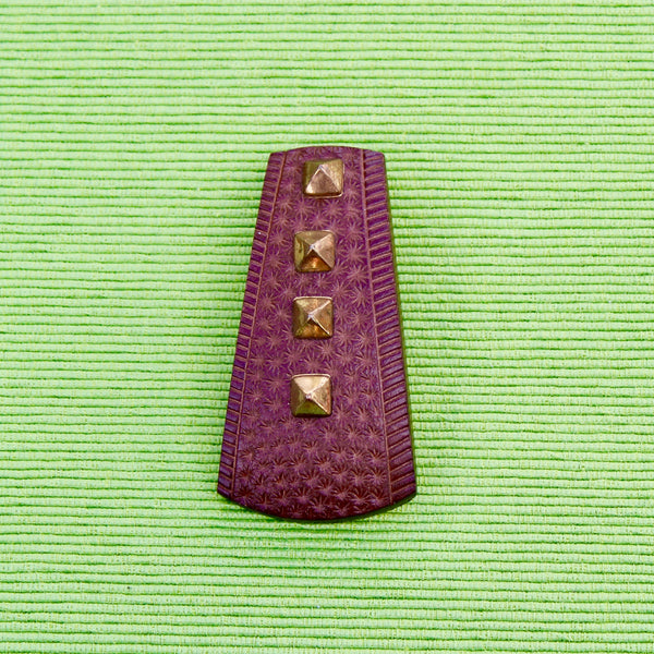Wooden Dress Clips with Brass Pyramids
