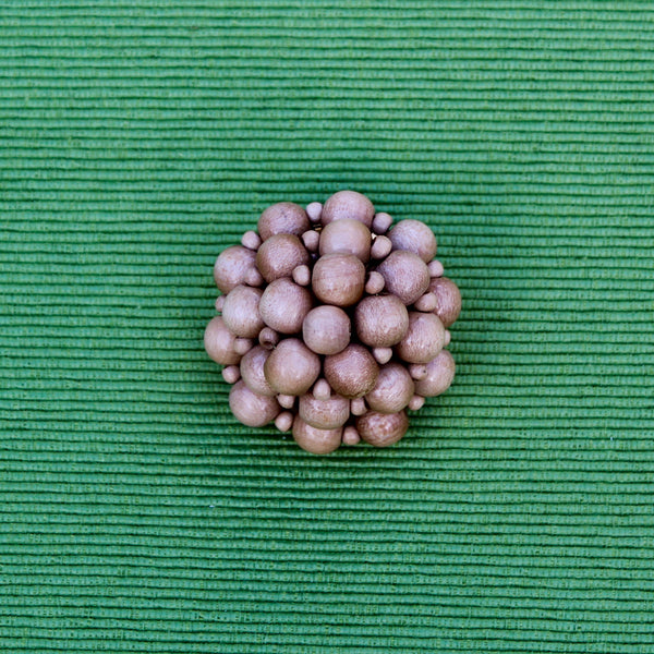 Wooden Berry Bead Brooch