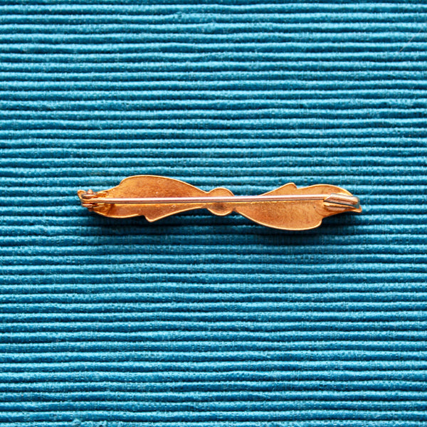 Rhinestone Brass Collar Pin by Jakob Bengel