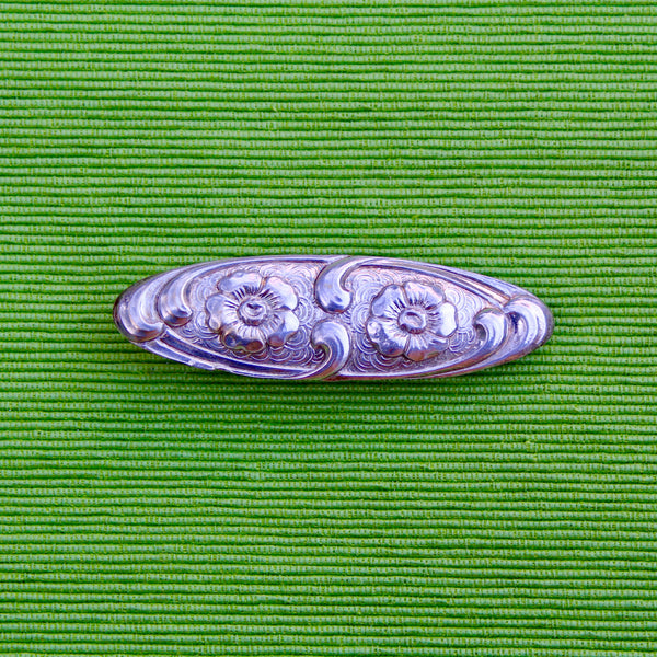 Floral Oval Jakob Bengel Machine Age Brooch