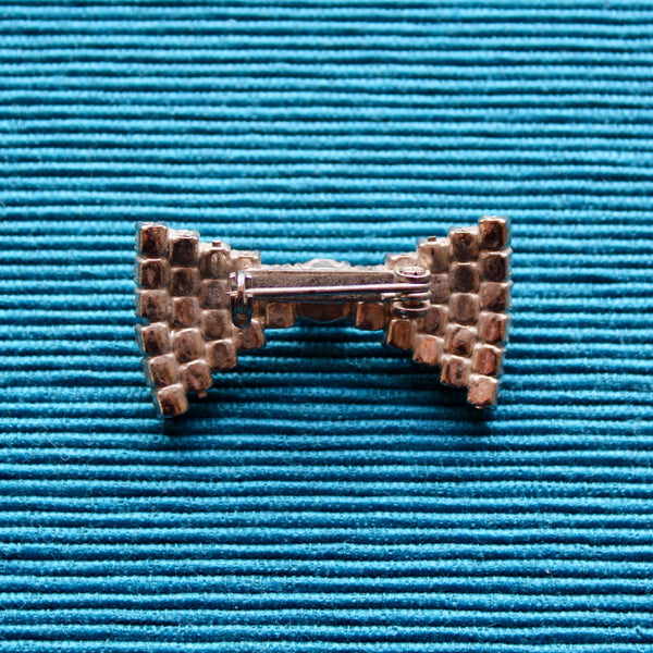 Rhinestone Bow Tie Brooch