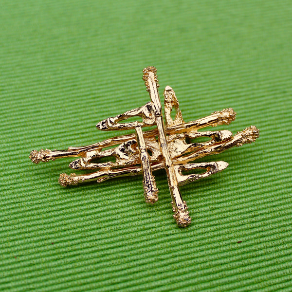 Lost Wax Abstract I Brooch