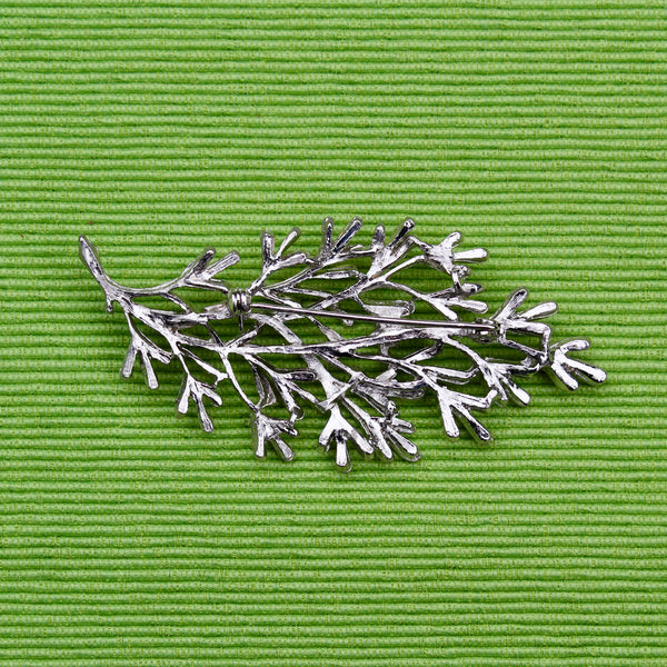 Silver Frond Brooch