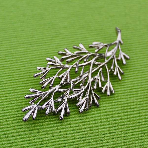 Silver Frond Brooch