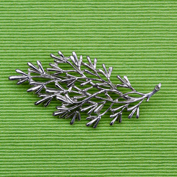 Silver Frond Brooch