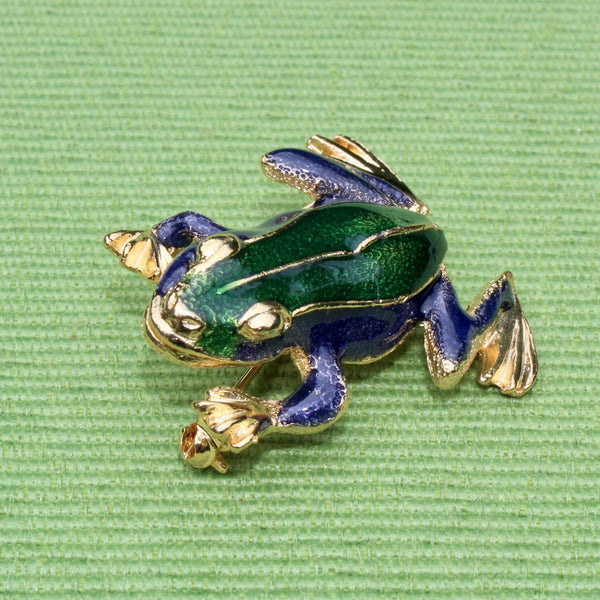Blue Enamel Frog