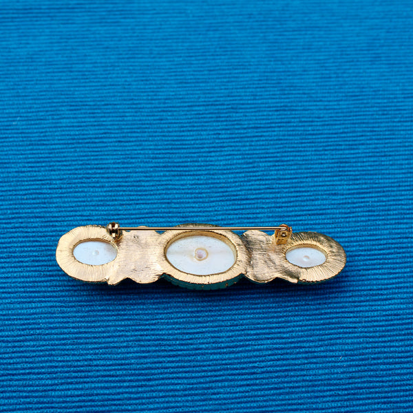 Faux Pearl Trio Brooch