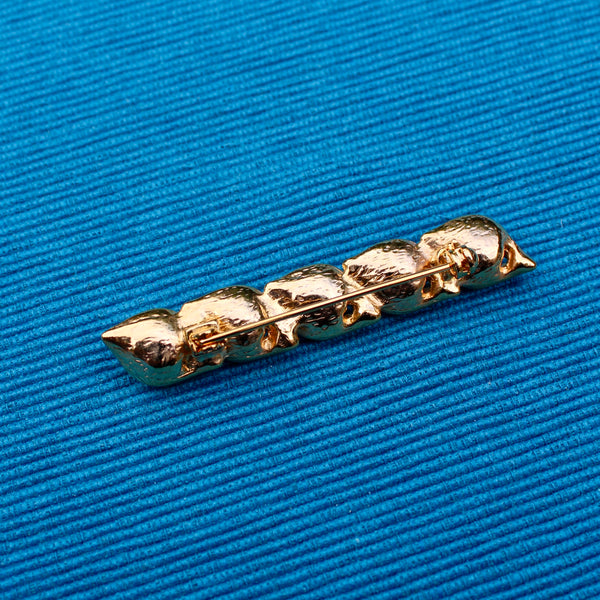 Five Pearl Bar Pin