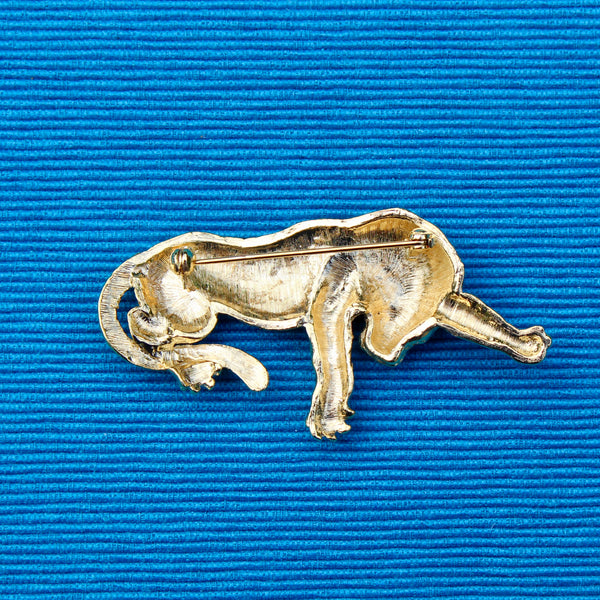 Black and Gold Tiger Brooch