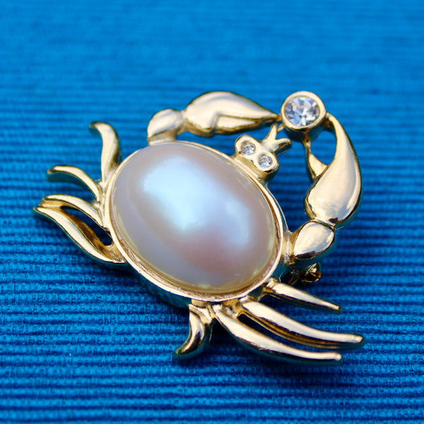Pearl Cabochon Crab
