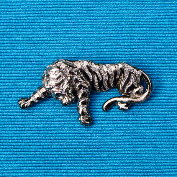 Silver Tiger Brooch