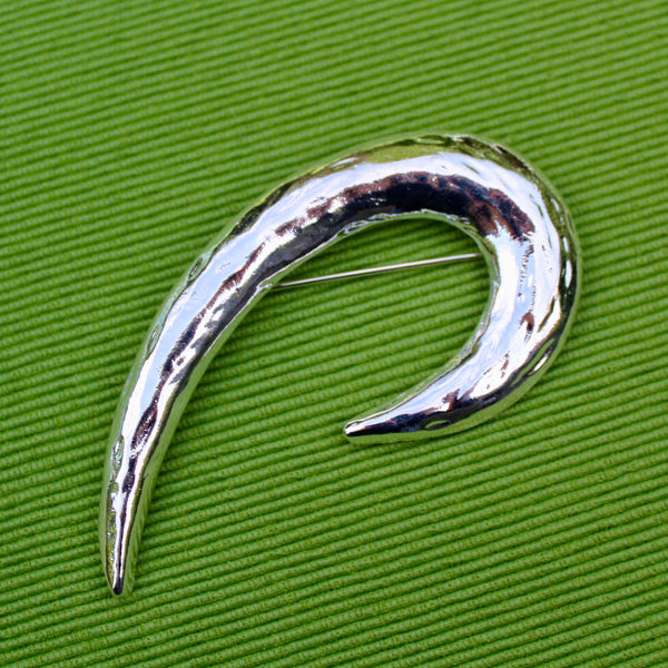 Silver Swoosh Brooch