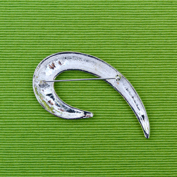 Silver Swoosh Brooch