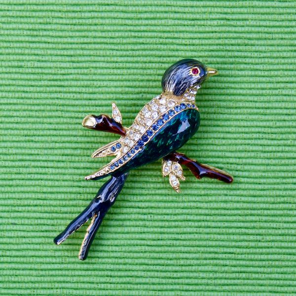 Bird on Branch Brooch