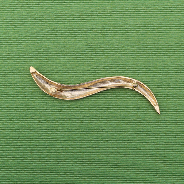 Modernist Gold Worm Brooch