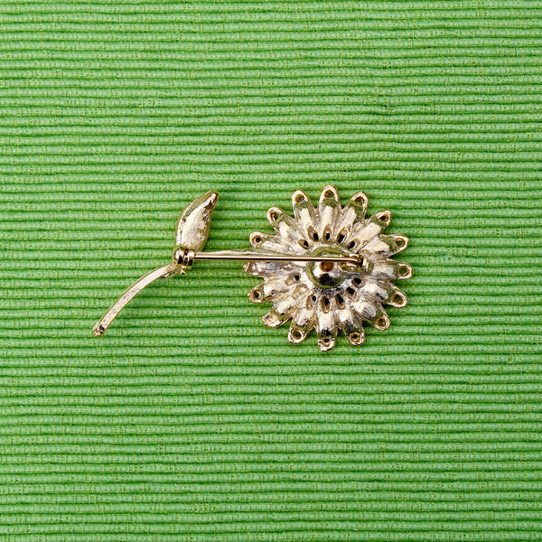 Rhinestone Daisy Brooch