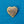 Load image into Gallery viewer, Rhinestone Heart Blue Gold
