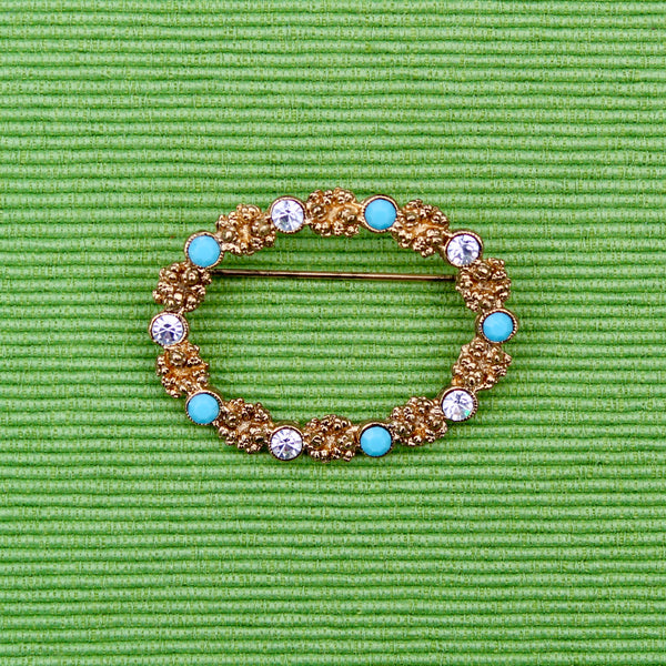 Turquoise Oval Wreath