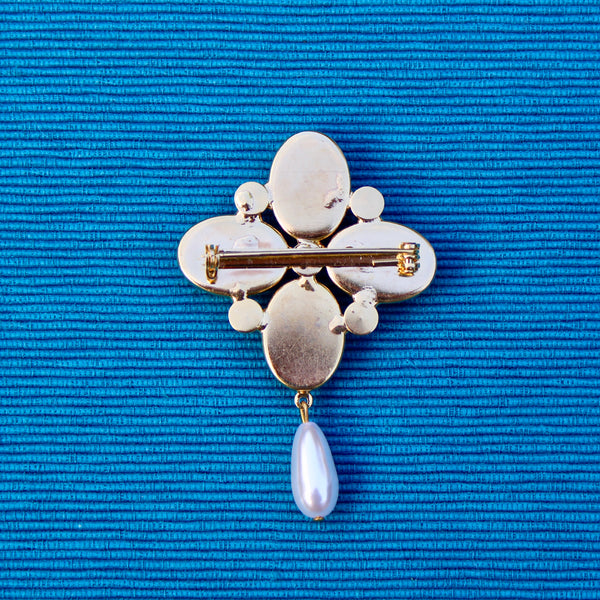 Light Green Drop Brooch