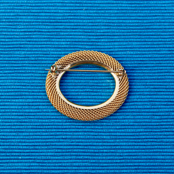 Gold Mesh Oval
