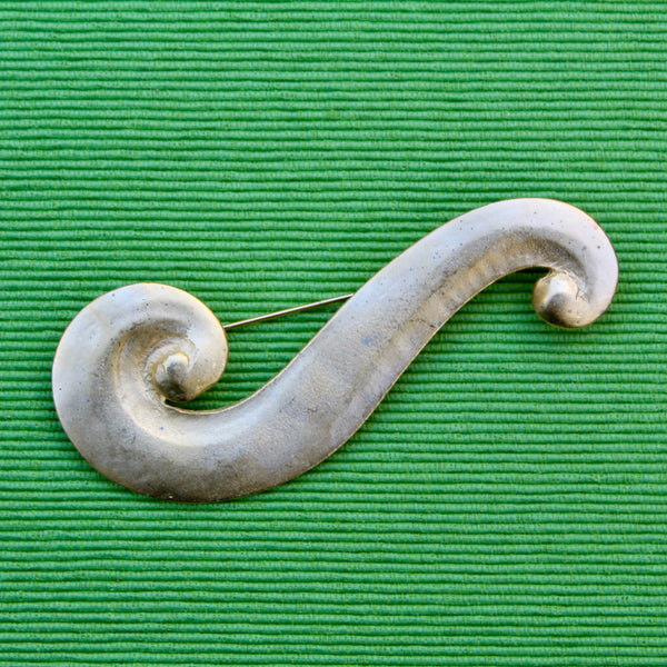 Gold Swirl Brooch