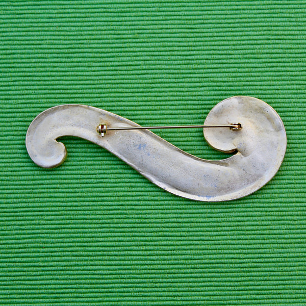 Gold Swirl Brooch