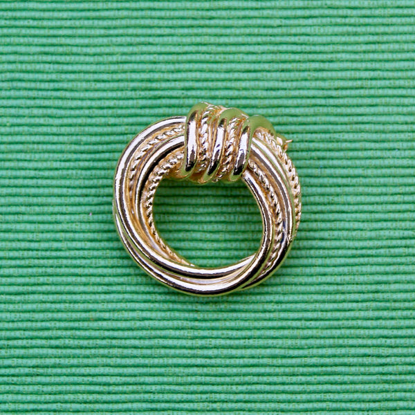 Modernist Gold Knot Brooch