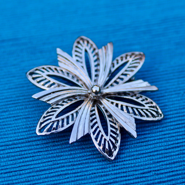 Silver Winter Flower Brooch