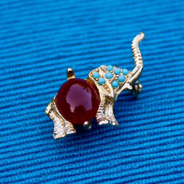 Tiny Elephant Brooch