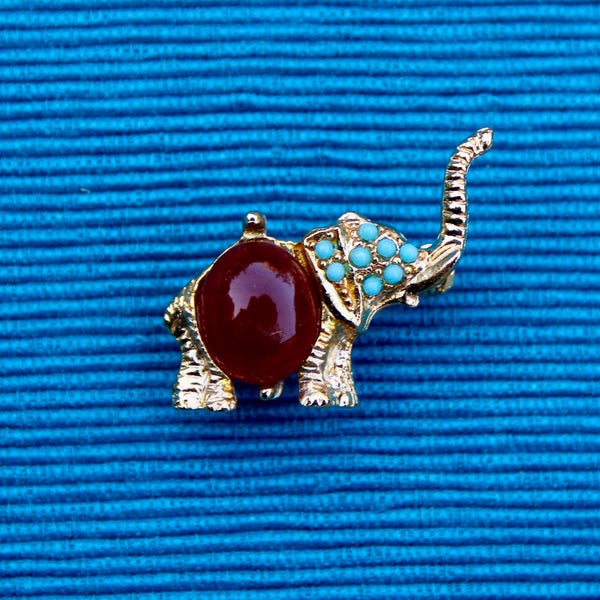 Tiny Elephant Brooch