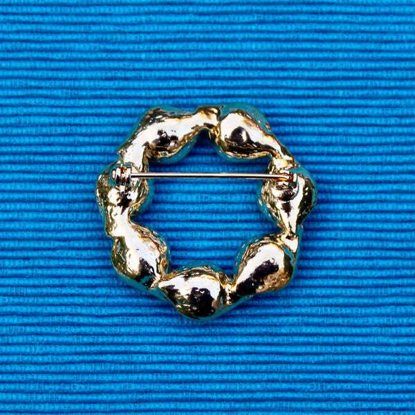 Seven Pearl Wreath Brooch