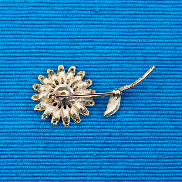 Rhinestone Daisy Brooch