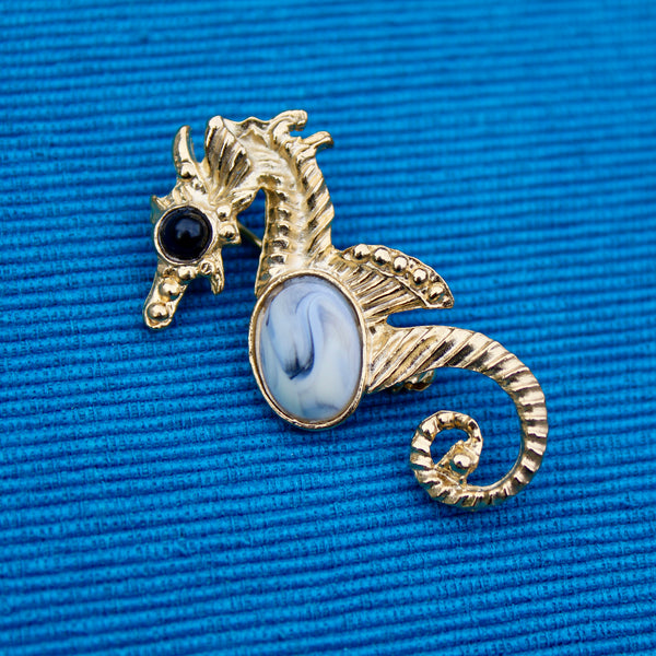 Sea Horse Brooch