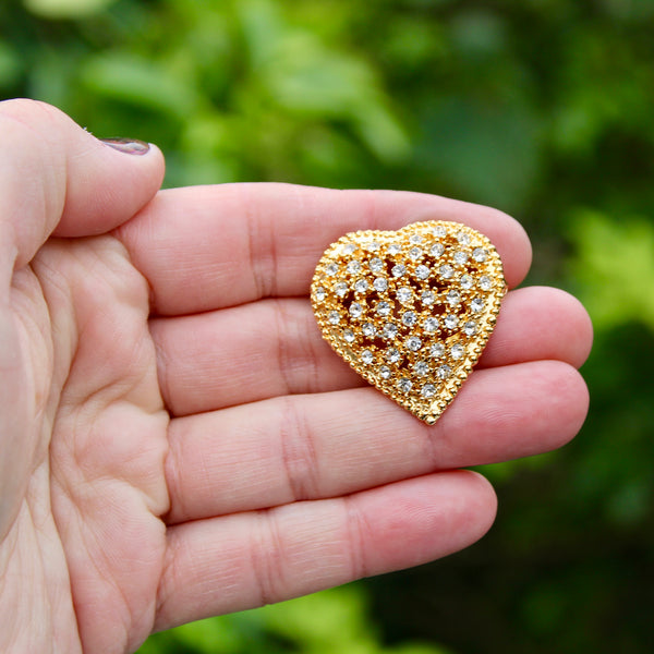 Clear Rhinestone Heart