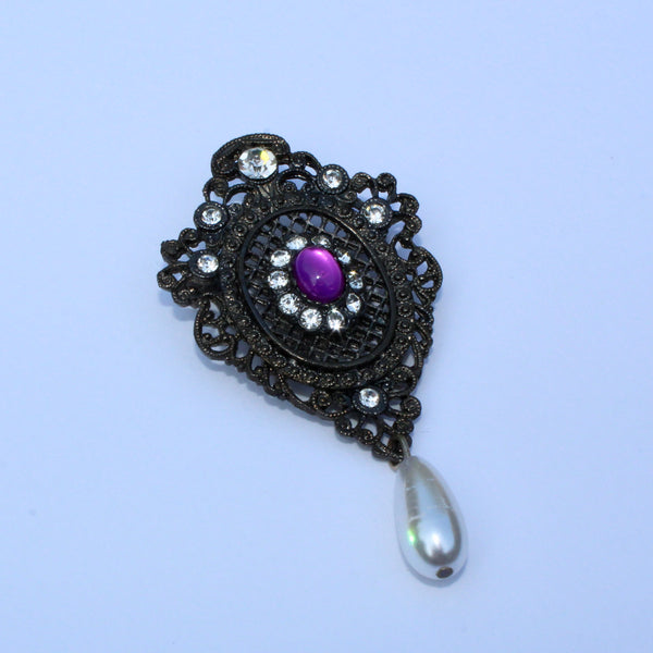 Antique Silver and Pearl Regency Drop