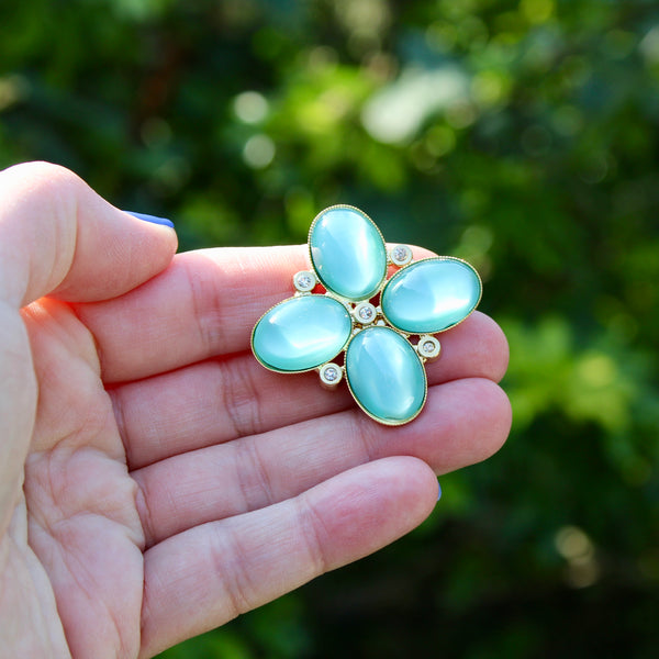 Light Green Quattro Brooch